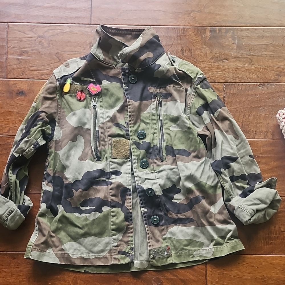 AQUA WOMEN'S Camouflage Jacket EMBELLISHED JACKET SZ SMALL